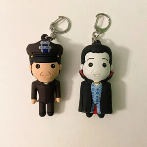 Disney Hocus Pocus Series 2 Keychain Figures  Set of 2 Bus Driver and Dave